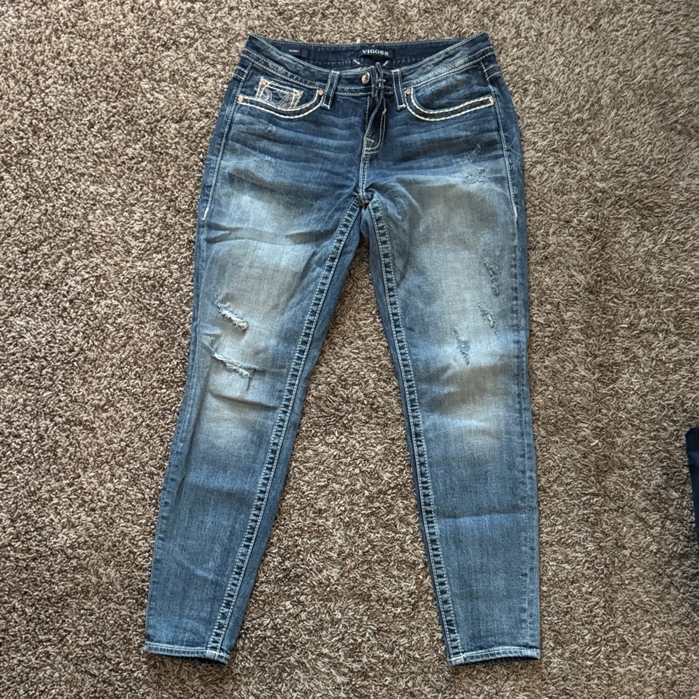 Vigoss Distressed Blue Skinny Jeans